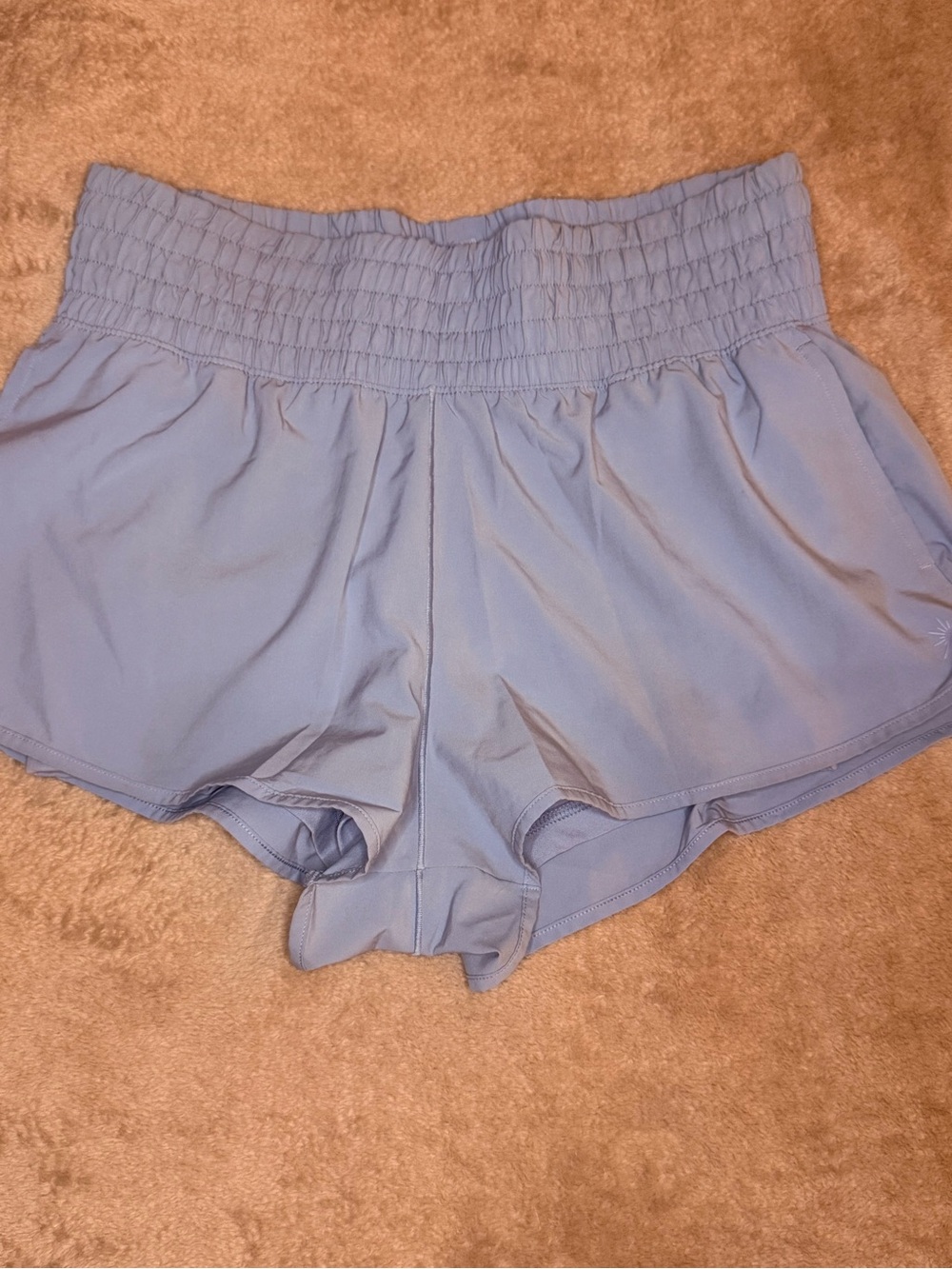 OFFLINE by Aerie Women’s M/M Athletic Running Shorts Blue Gray Built-In Liner